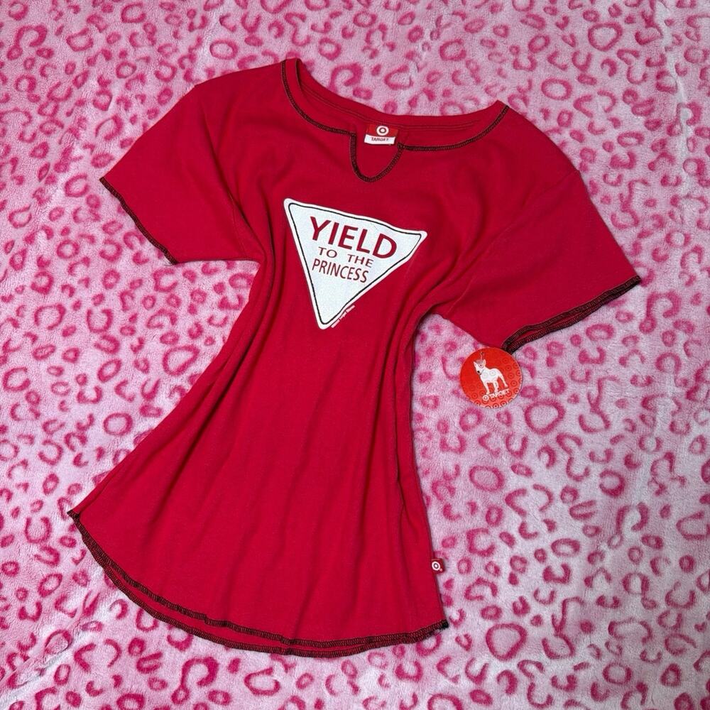Vintage Y2 Target 2002 Yield To The Princess Sparkle T-Shirt NWT